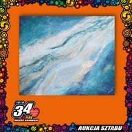 OBRAZ AKRYL NA PŁÓTNIE 120x100 "RZEKA MARZEŃ" EWA ALABRUDZIŃSKA