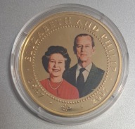 Wyspy Cooka 1 dolar, 2007r. Elżbieta w czerwonej sukience BCM