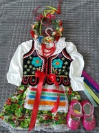 Strój krakowski ZOSIA NR kat 9 ,dodatek pantofelki! rozm 80-98