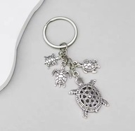 TURTLE GIFT DECOR INSPIRATIONAL KEYCHAIN ANIMAL,Brelok do kluczy 4zawieszki