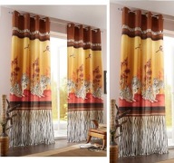 9261 ZASŁONA BAWEŁNA / POLIESTER wzór TYGRYS KOŁA 1 SZT. 135 X 250 cm