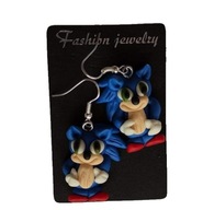 KOLCZYKI Z MODELINY SONIC Z FILMU I BAJKI SONIK