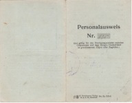 PYRITZ - PYRZYCE .... PERSONALAUSWEIS - DOWÓD OSOBISTY ... rok 1922