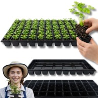 WIELODONICZKA Z PODSTAWKĄ DO ROZSADU TACKA DO WYSIEWU NASION 60 KOMÓR