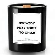ZABAWNA ŚWIECA Gwiazdy Przy Tobie To Ch*j Dla dziewczyny chłopaka świeczka