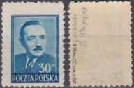 477** jasnoniebieski , pap. x2b , ZL 11 1/4 , gw.+opis Jerzy Walocha
