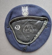 Beret granatowy PRL