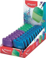 Temperówka manualna, podwójna z pojemnikiem Maped