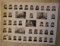 STARE ZDJĘCIE - WIDOK SZKOŁY, UCZNIOWIE, NAUCZYCIELE - RZADKOŚĆ, RARYTAS