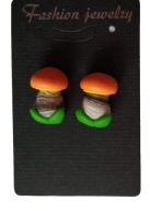 KOLCZYKI Z MODELINY PODGRZYBKI SZATANY SZTYFTY HIT