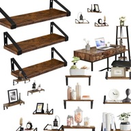 PÓŁKA WISZĄCA ZESTAW ŚCIENNYCH SIRIN LOFTINSPIRED-3 SZTUKI STYL LOFT