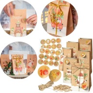 KALENDARZ ADWENTOWY DIY ZESTAW ŚWIĄTECZNY TOREBKI NA PREMIUM PREZENT 24 EL