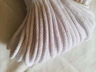 SZNUREK bawełna z rdzeniem 5mm BIAŁY 50mb WYPRZEDAŻ