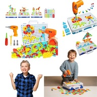 WKRETARKA WIERTARKA DLA DZIECI ZESTAW MALEGO MAJSTERKOWICZA KONSTRUKCYJNY