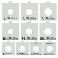 Naklejki na holdery - monety obiegowe + 5 zł 2024