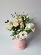 Flowerbox Duży Komunia Dziewczynka Kwiaty Mieszane