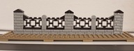 LEGO Ogrodzenie 4 przęsła (wersja 2) kolor Szary Jasny (Bluish)