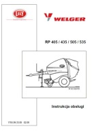 Welger RP 405, 435, 505, 535 - instrukcja obsługi prasy PL (2008)