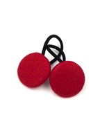 Momilio handmade Gumeczki do włosów lniane czerwone