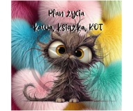 Panel z nadrukiem wodoodporny na torbę 45/45cm kot kociak oxford