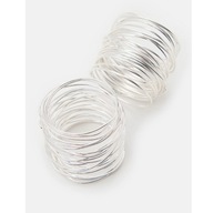OBRĄCZKI NA SERWETKI srebrne glamour Serwetniki eleganckie metalowe spirale