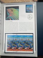 znaczki Fauna i flora wraz z kartami albumowymi .....kl niebie,Gar