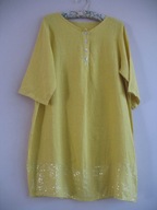 WŁOSKA długa TUNIKA LNIANA z cekinami 40