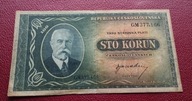 100 KORON CZECHOSŁOWACJA 1945 st.3