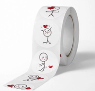 NAKLEJKI SAMOPRZYLEPNE KSIĘGA GOŚCI ŚLUBNE WESELNE ZESTAW 500 SZT