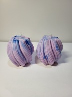 WOLNOSTOJĄCA ŚWIECA GEOMETRYCZNA Z WOSKU SOJOWEGO OZDOBA DO DOMU HANDMADE