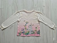 Bluza z nadrukiem króliczek łąka H&M 134/140
