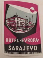 Etykiety, naklejki pamiątkowe hoteli, linii lotniczych - Polska i Świat