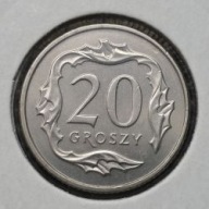*P[0705] POLSKA 20 groszy 2018 III Rzeczpospolita Polska, Orzeł heraldyka