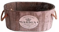 Drewniana osłonka z napisem GARDEN na zioła kwiaty WYPRZEDAŻ