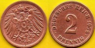 NIEMCY 2 Pfennig 1908 r. A