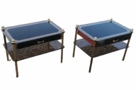 Szafka nocna art deco czarne szkło