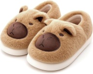 KAPCIE KAPIBARA CIEPŁE PLUSZOWE 36/37 ANTYPOŚLIZGOWE NA PIĘTE WYGODNE