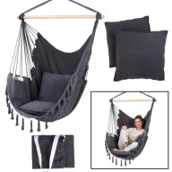 FOTEL WISZĄCY NA BALKON DO POKOJU DUŻY HUŚTAWKA CARE LIFE 100 CM 120 KG