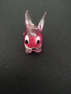 Piękny szklany królik, lata 60-80 (A112)