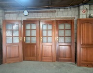 DRZWI Wewnętrzne Drewniane Sosnowe 90x207cm x3 80x207cm x2 5 sztuk