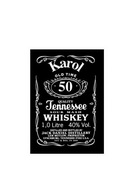 Wydruk cukrowy na tort etykieta Jack Daniels whisky Twoje imie i wiekWymiaR