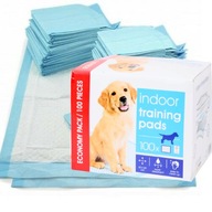 GIGA PAKA! 100 SZTUK! Podkłady chłonne treningowe dla psów 60 X 60 cm