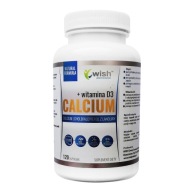 Wish Calcium + Witamina D3 120 kapsułek Wapń Zdrowe kości Osteoporoza Zęby
