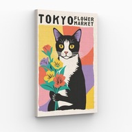 Obraz na płótnie 40x70 Tokyo Flower Market kwiaty | Pomysł na prezent