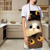 Fartuch kuchenny fartuszek koty uroczy kolorowy anime śmiesznyprezent KAT