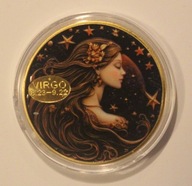 VIRGO - PANNA - ZNAK ZODIAKU - ZODIAK - NUMIZMAT PLATEROWANY + KOLOR
