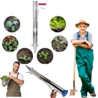 SADZARKA DŁUGA STALOWA RĘCZNA DO SADZENIA CEBULEK ROZSADY SADZONEK 2W1
