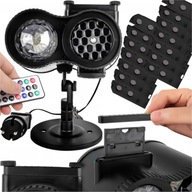 PROJEKTOR LASEROWY Z MOTYWAMI ŚWIĄTECZNYMI 2w1 12 KOLOROWY I IP65
