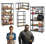 DUŻY REGAŁ DO SPIŻARNI WARSZTATU GARAŻU METALOWY REGULOWANY PIWNICY 5 PÓŁEK