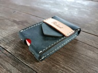 Etui na karty, dokumenty, wizytownik, skóra naturalna, czarny